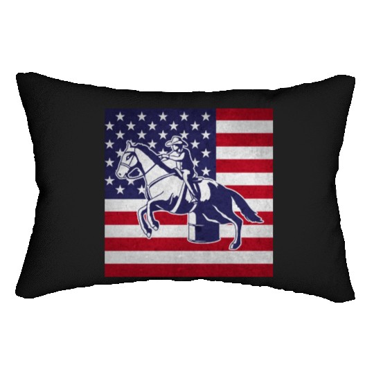 Horse Barrel Racing Lumbar Pillows