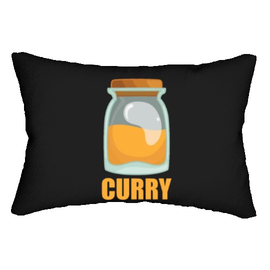 Curry Spice Flavor Food Cooking Lumbar Pillows