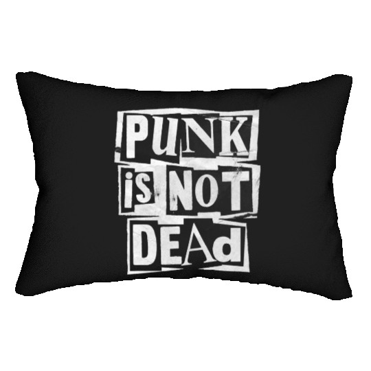 punk is not dead Lumbar Pillows