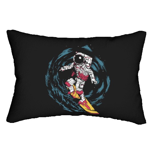 Astronaut Surfing Lumbar Pillows