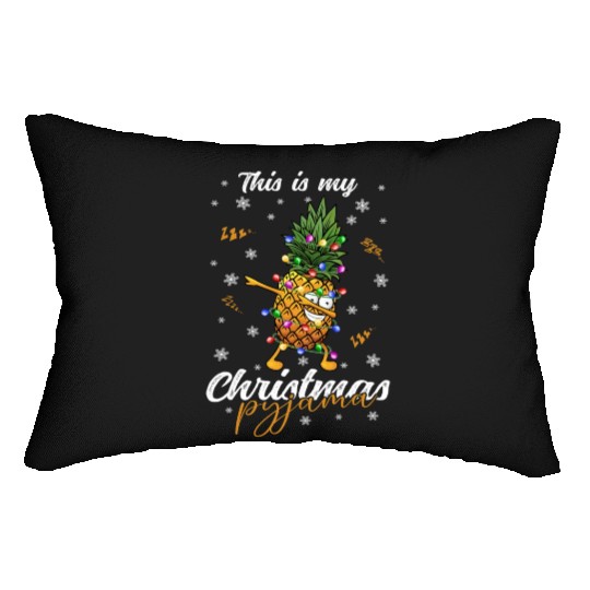 Winter Christmas Pyjama Pineapple Lumbar Pillows