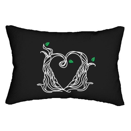 Tree Love Best Friends Heart White Lumbar Pillows