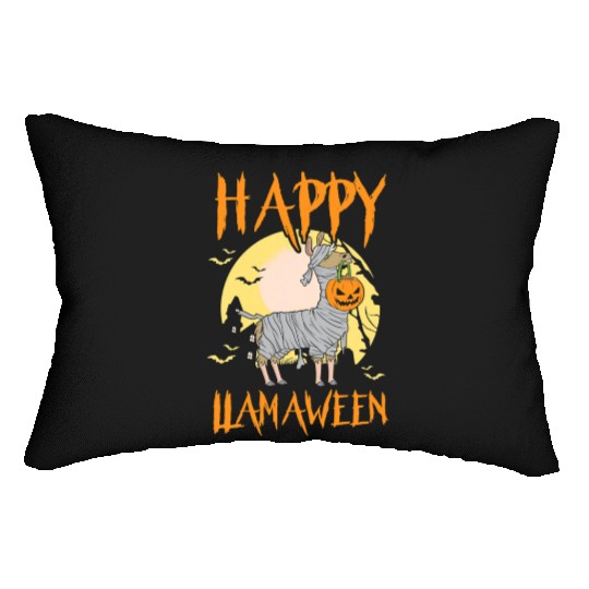 Happy Llamaween Clothing Llama Lover Lumbar Pillows