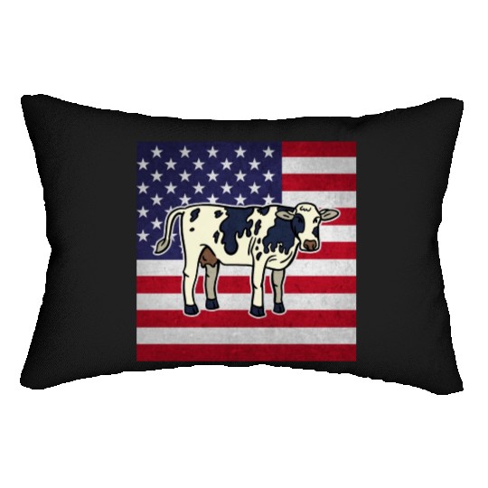 Cow Farming Dairy Farmer Lumbar Pillows