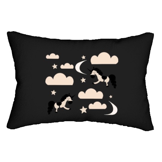 Unicorn rainbow Lumbar Pillows