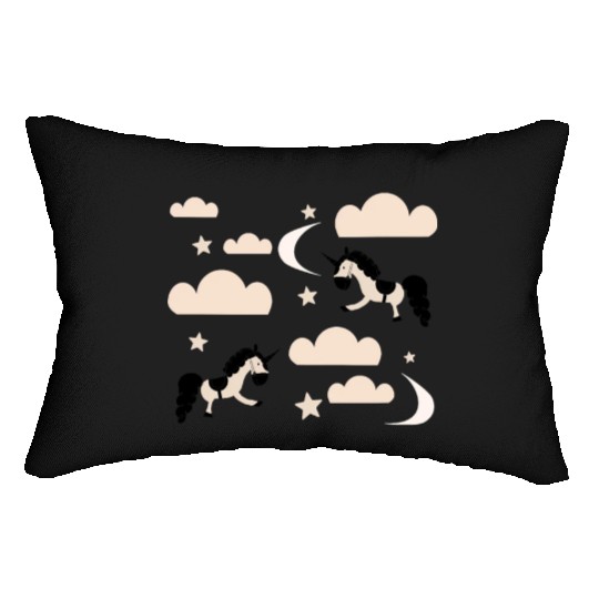 Unicorn rainbow Lumbar Pillows