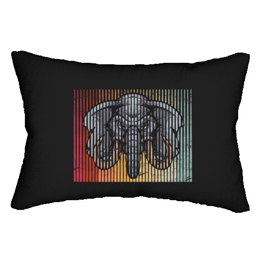 Vintage Elephant Lover Retro Graphic Elephants Kid Lumbar Pillows
