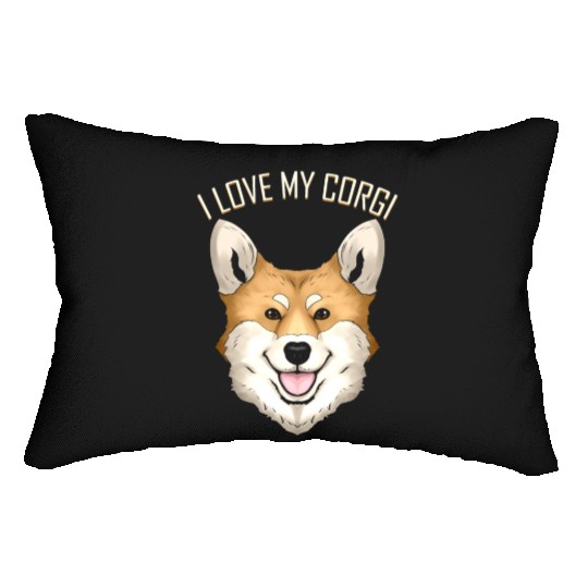 Dog Lover - I Love My Corgi Lumbar Pillows