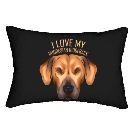 Dog Lover - I Love My Rhodesian Ridgeback Lumbar Pillows