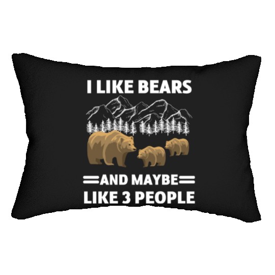 Grizzly Lover Forest Animal Lover Funny Gift Bear Lumbar Pillows