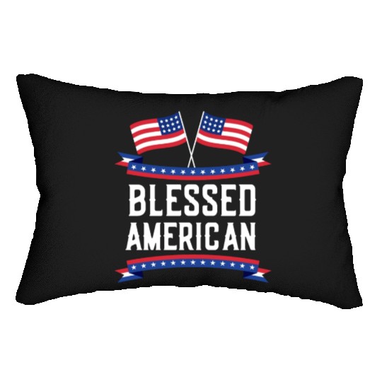 Blessed American Patriotic US America USA Lumbar Pillows