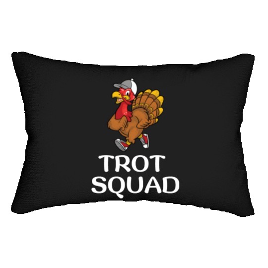 Thanksgiving Running Turkey Trot Squad Lumbar Pillows