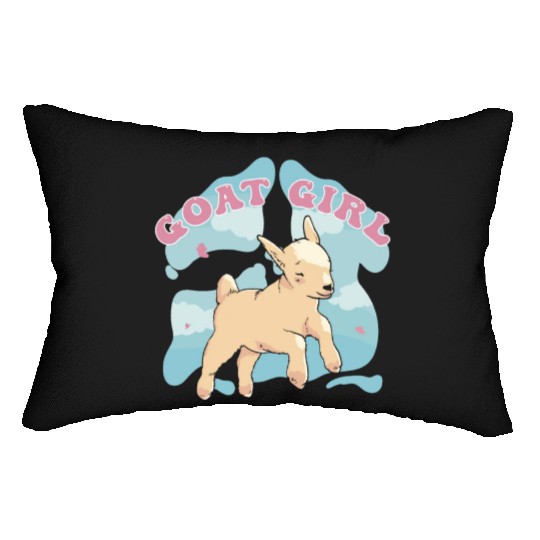 Goat Girl Goat Lover Lumbar Pillows