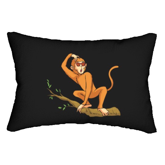 Funny Orangutan Monkey Chimpanzee Monkey - Funny M Lumbar Pillows