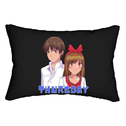Anime Boy and Girl Day of The Week Thursday Lumbar Pillows