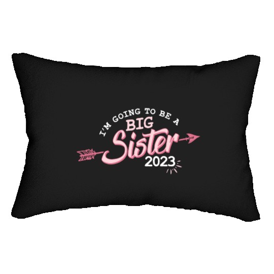 Going to be a Big sister 2023 pregnancy baby girls Lumbar Pillows