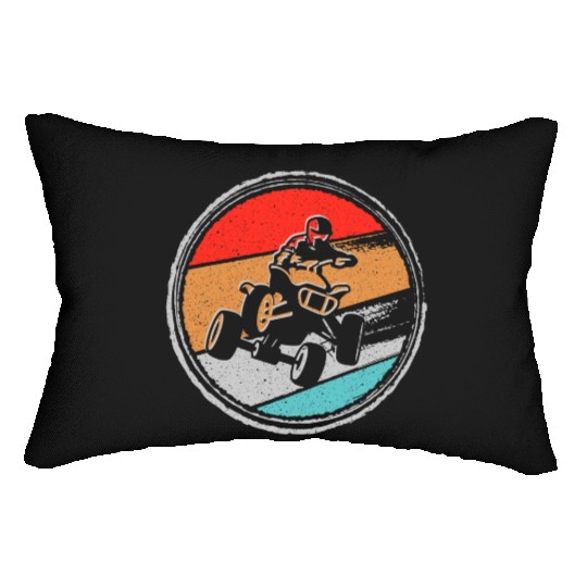 Quad Biker Vintage Graphic 4 wheeler ATV Lumbar Pillows