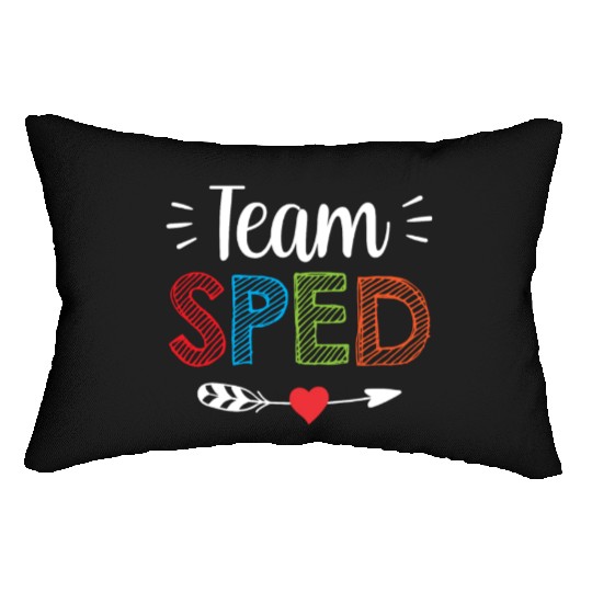 Team Sped Teacher Special Education Awareness Lumbar Pillows