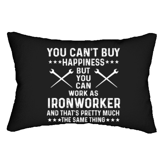 Proud Ironworker Saying Lumbar Pillows