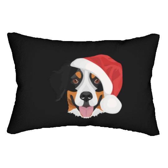 Bernese Mountain Dog Merry Christmas Lumbar Pillows