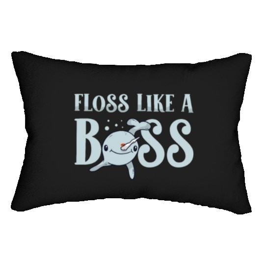 Floss Like A Boss Sea Unicorn Animal Lover Narwhal Lumbar Pillows