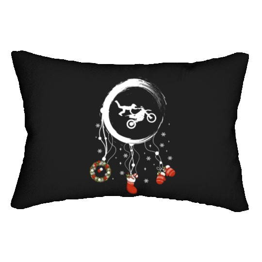 Winter dreamcatcher Christmas Motocross Lumbar Pillows