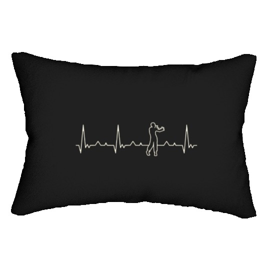 Zombie Man Walking. Heart. Love. EKG. Pulse. Beat. Lumbar Pillows