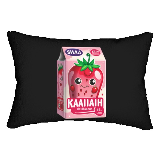 Strawberry Milk Kawaii Lumbar Pillows