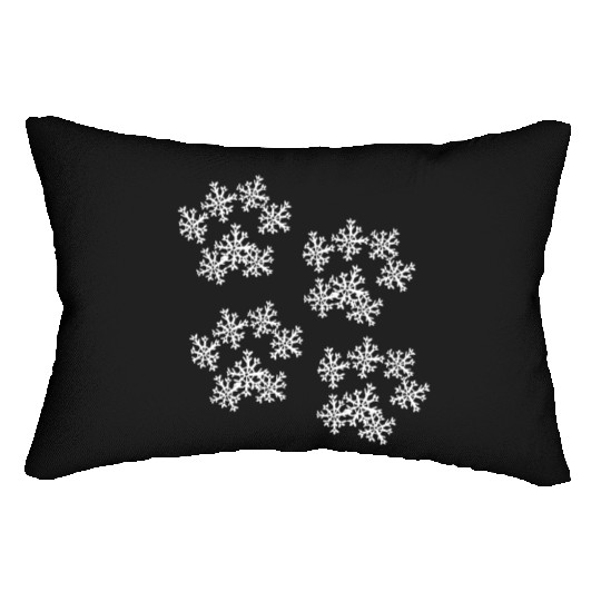 Snowflake Paw Prints Lumbar Pillows