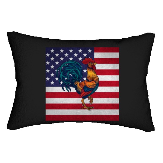 Rooster Cock Lumbar Pillows