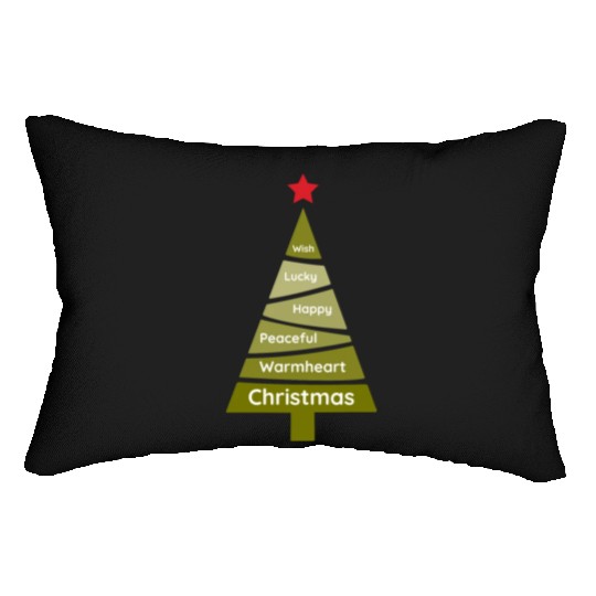 Minimalist Lime Green Christmas Pine Lumbar Pillows
