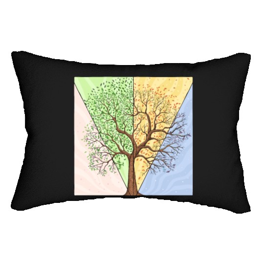 Four Seasons Trees Lumbar Pillows