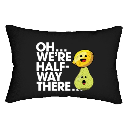 Lemon on a Pear Lumbar Pillows