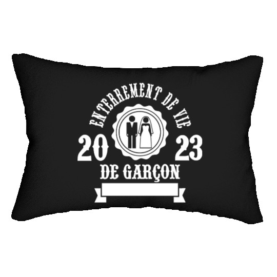 Bachelor Party 2023 - groom Game Over Wedding Lumbar Pillows