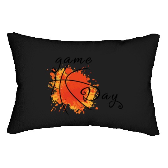 Game Day Basketball Lightning Bolt Lumbar Pillows