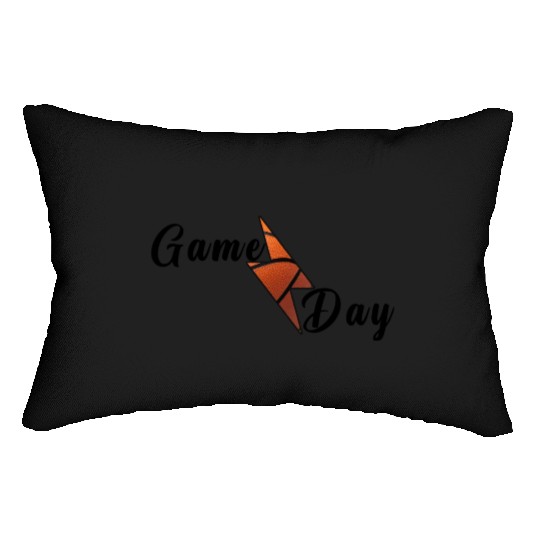Game Day Basketball Lightning Bolt Lumbar Pillows