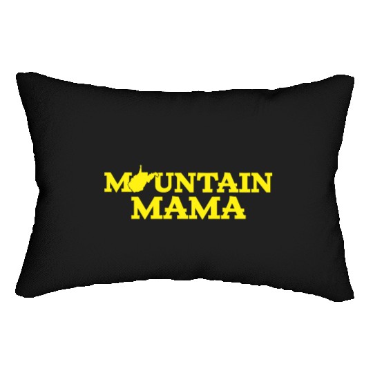 Mountain Mama Wv Blue And Gold Lumbar Pillows