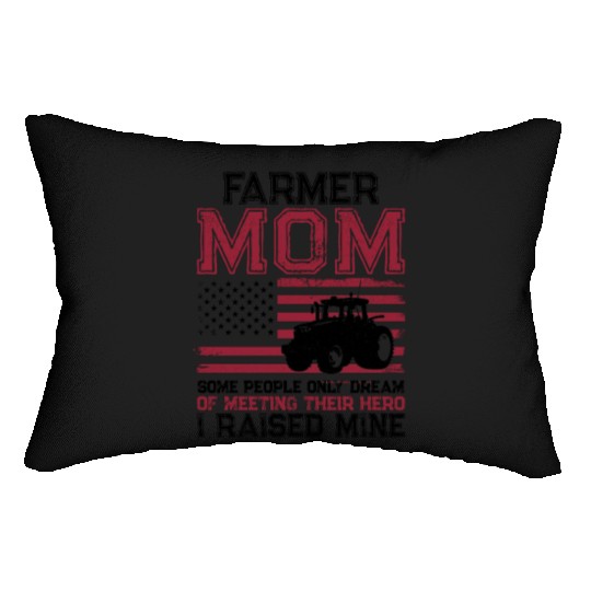 Farming Farmer Mom Mother Tractor Lumbar Pillows