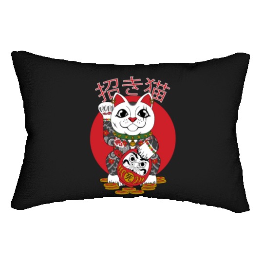 Maneki Neko Lumbar Pillows