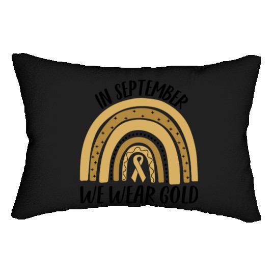 Childhood Cancer Awareness In September We Wear Go Lumbar Pillows