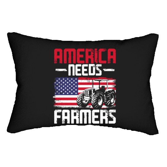Farming Farmer Vintage Tractor Us Lumbar Pillows