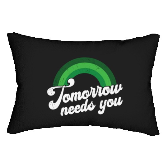 Rainbow Mental Health Tomorrow Needs You Lumbar Pillows