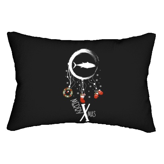 Winter dreamcatcher Christmas Tuna Lumbar Pillows