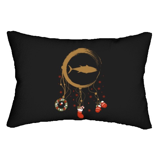 Winter dreamcatcher Christmas Tuna Lumbar Pillows