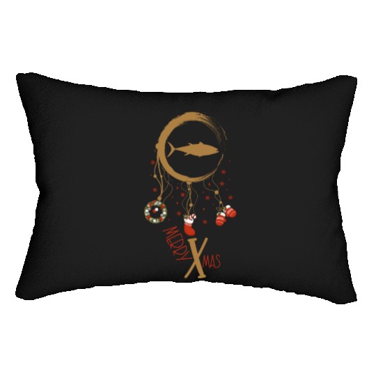 Winter dreamcatcher Christmas Tuna Lumbar Pillows