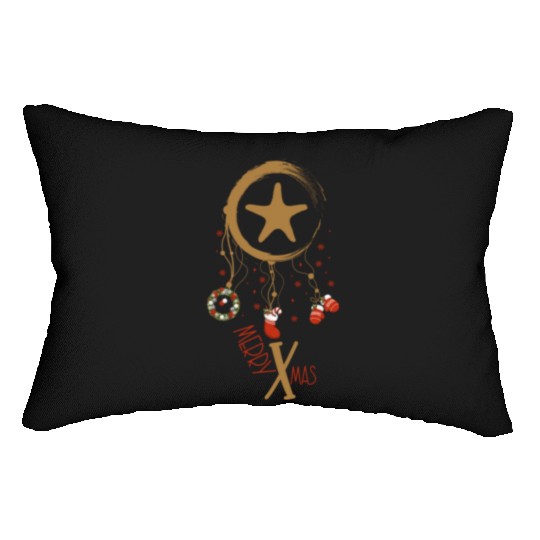 Winter dreamcatcher Christmas Starfish Lumbar Pillows