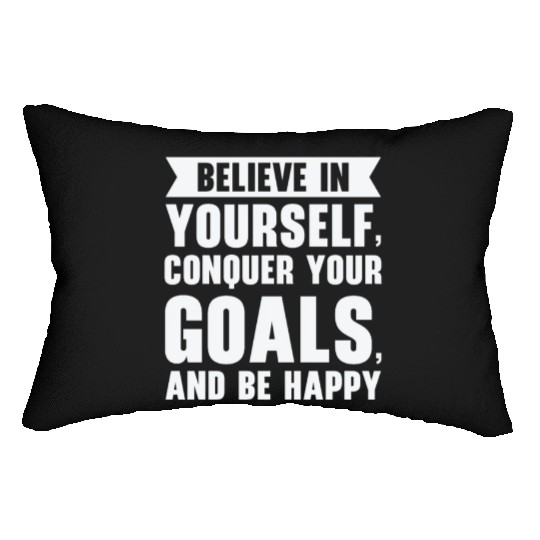 Goal Life Quotes Happy Positive Message Lumbar Pillows