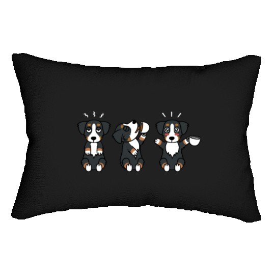 Bernese Mountain Dog Coffee Lover Lumbar Pillows