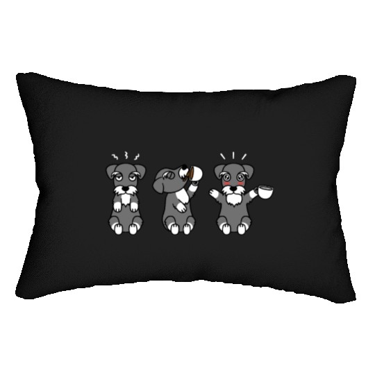 Schnauzer Coffee Lover Lumbar Pillows