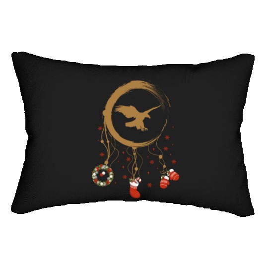 Winter dreamcatcher Christmas Eagle Lumbar Pillows